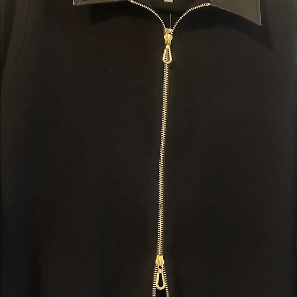 Black sweater/ Blazer with Gold Accents - Picture 4 of 6